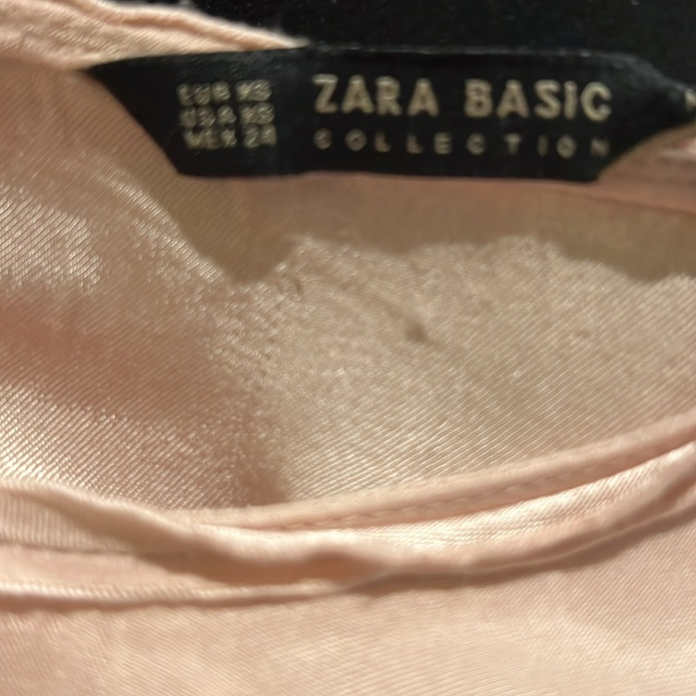 Zara Basic Pink Cap Sleeve Layered Ruffle Top Size XS - Picture 4 of 6
